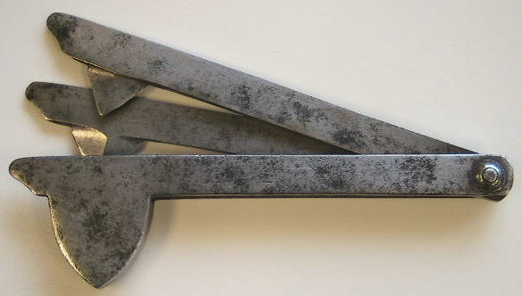 Two blade iron fleam, probably french in origin c. 1830-1840.